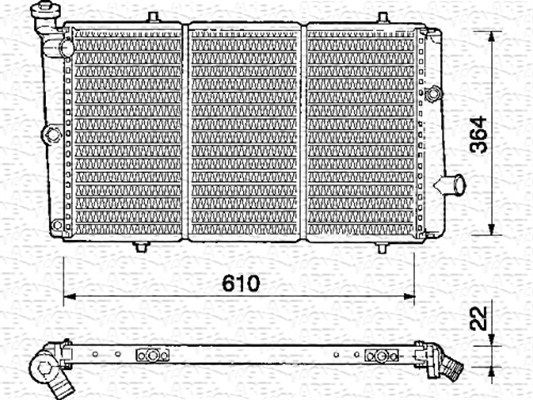 MAGNETI MARELLI Radiators, Motora dzesēšanas sistēma 350213336000